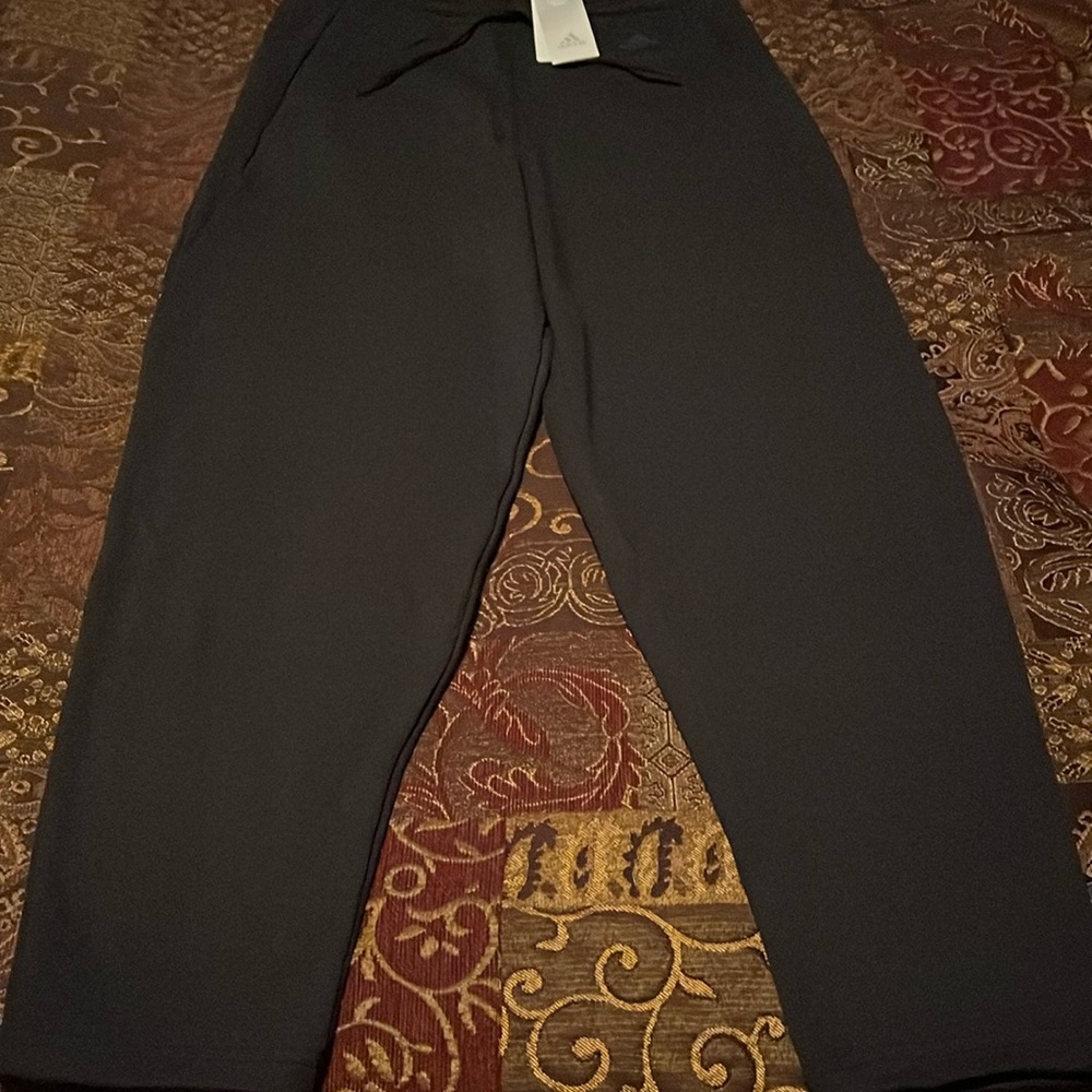 Adidas Three Stripes Stretch Cotton Poly Training Pant.